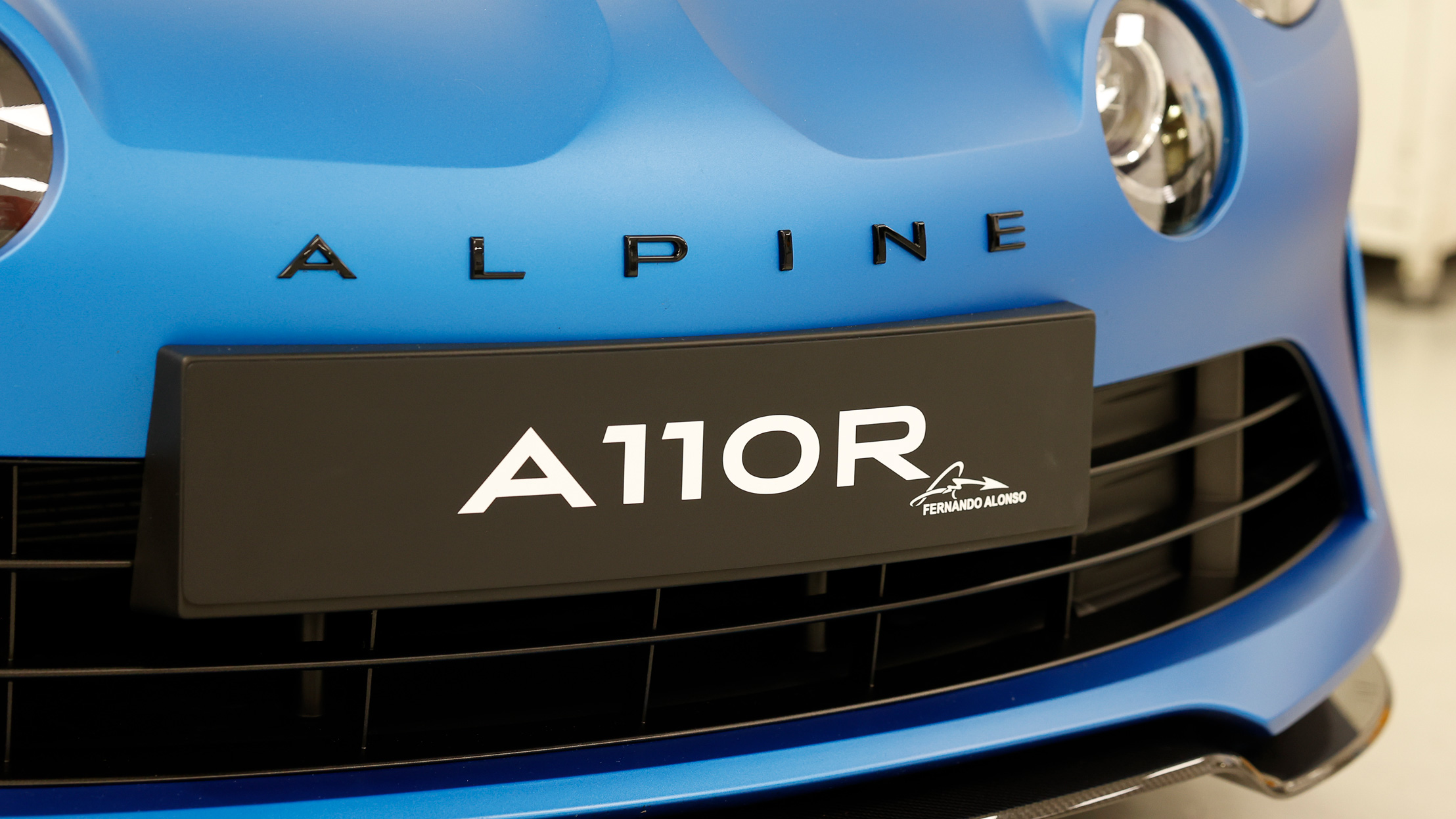 Alpine A110 R Fernando Alonso grille