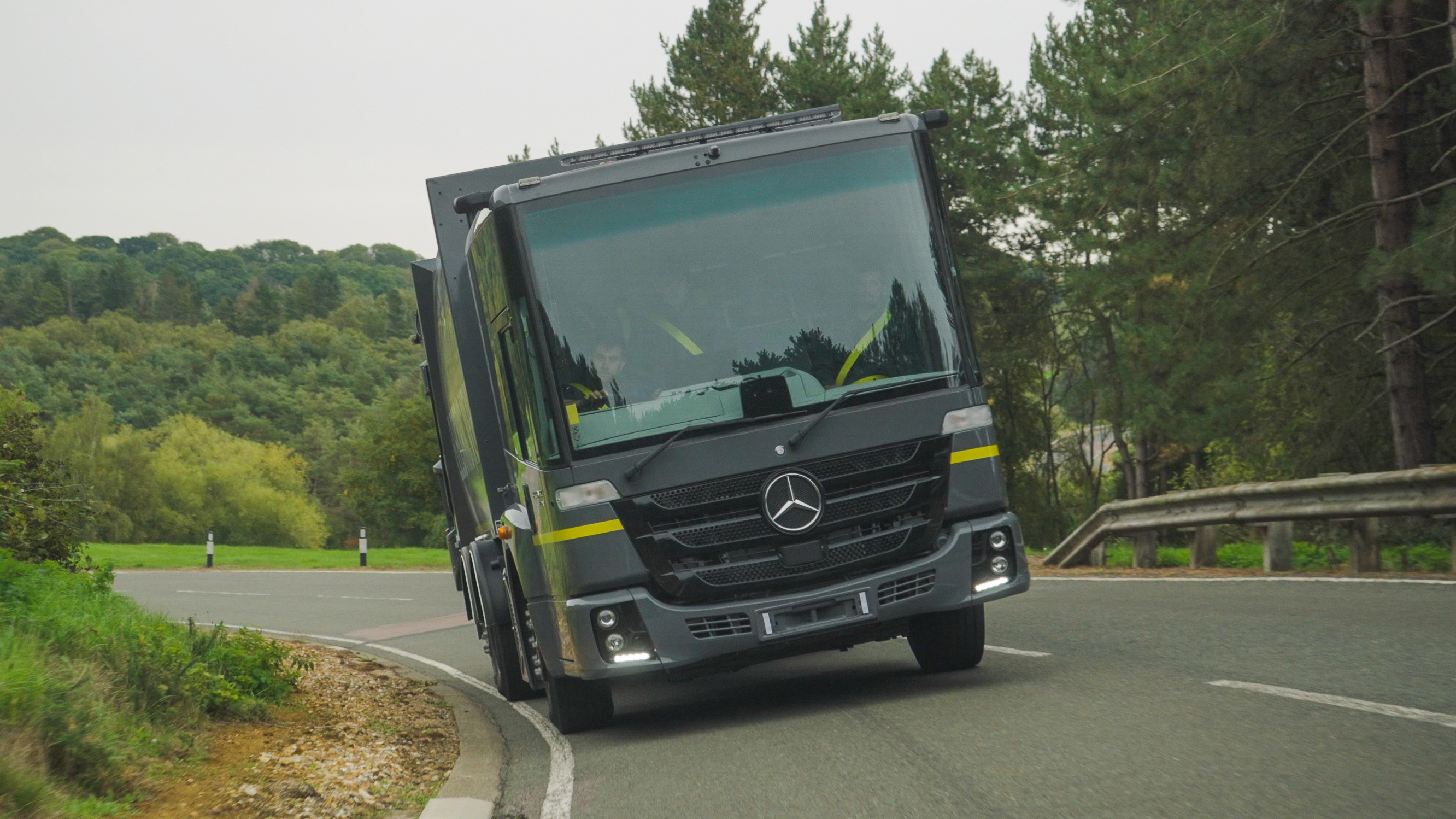 Lunaz bin lorry Top Gear testing