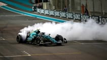 Sebastian Vettel Abu Dhabi burnout