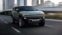 GMC Hummer EV dynamic front three quarters