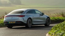 Mercedes-Benz EQS rear three quarters dynamic