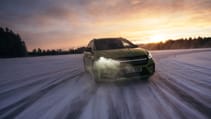 Skoda Enyaq iV vRS drifting front