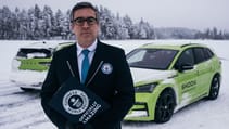 Skoda Enyaq iV vRS drifting Guinness World Record