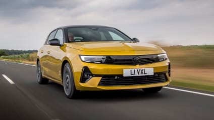 New Vauxhall Astra driving shot taken from the driver side front