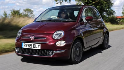 Driving shot of the Fiat 500 