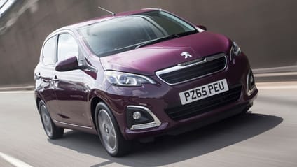 Driving shot of the Peugeot 108 1.2-litre Allure taken from the driver front