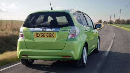 Rear driving shot of a Honda Jazz