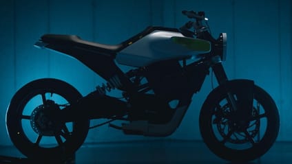 Teaser image from Husquavarna of E-Pilen, on which KTM E-Duke will be based