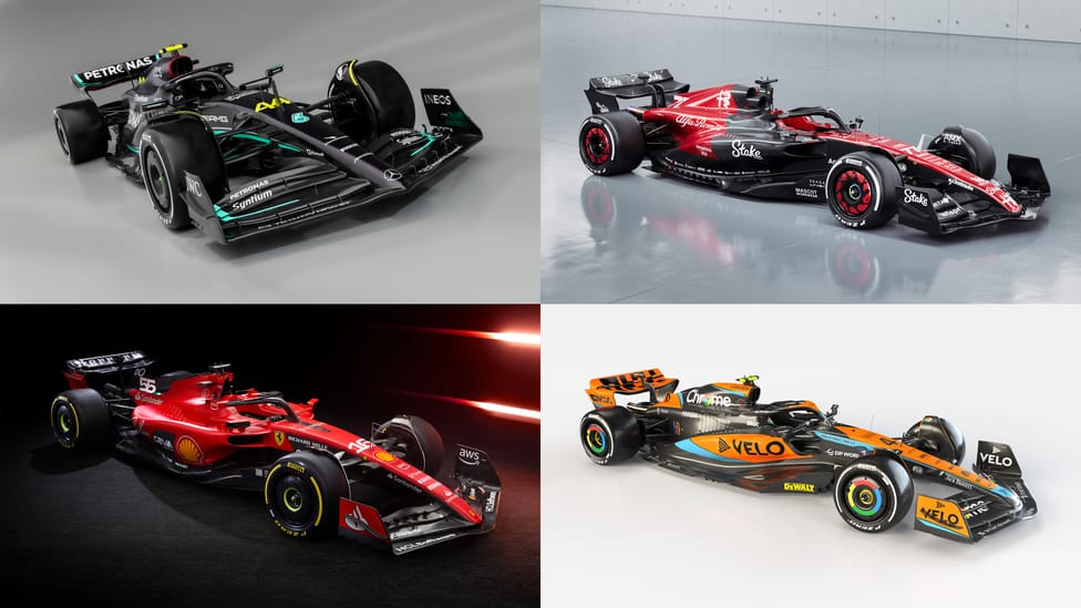 F1 livery colours