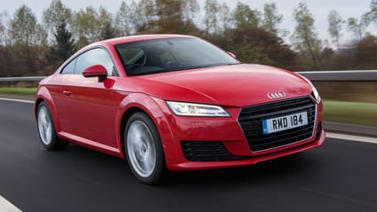 Driving shot of the red Audi TT