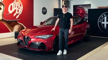 Valtteri Bottas Alfa Romeo Giulia GTAm dealership