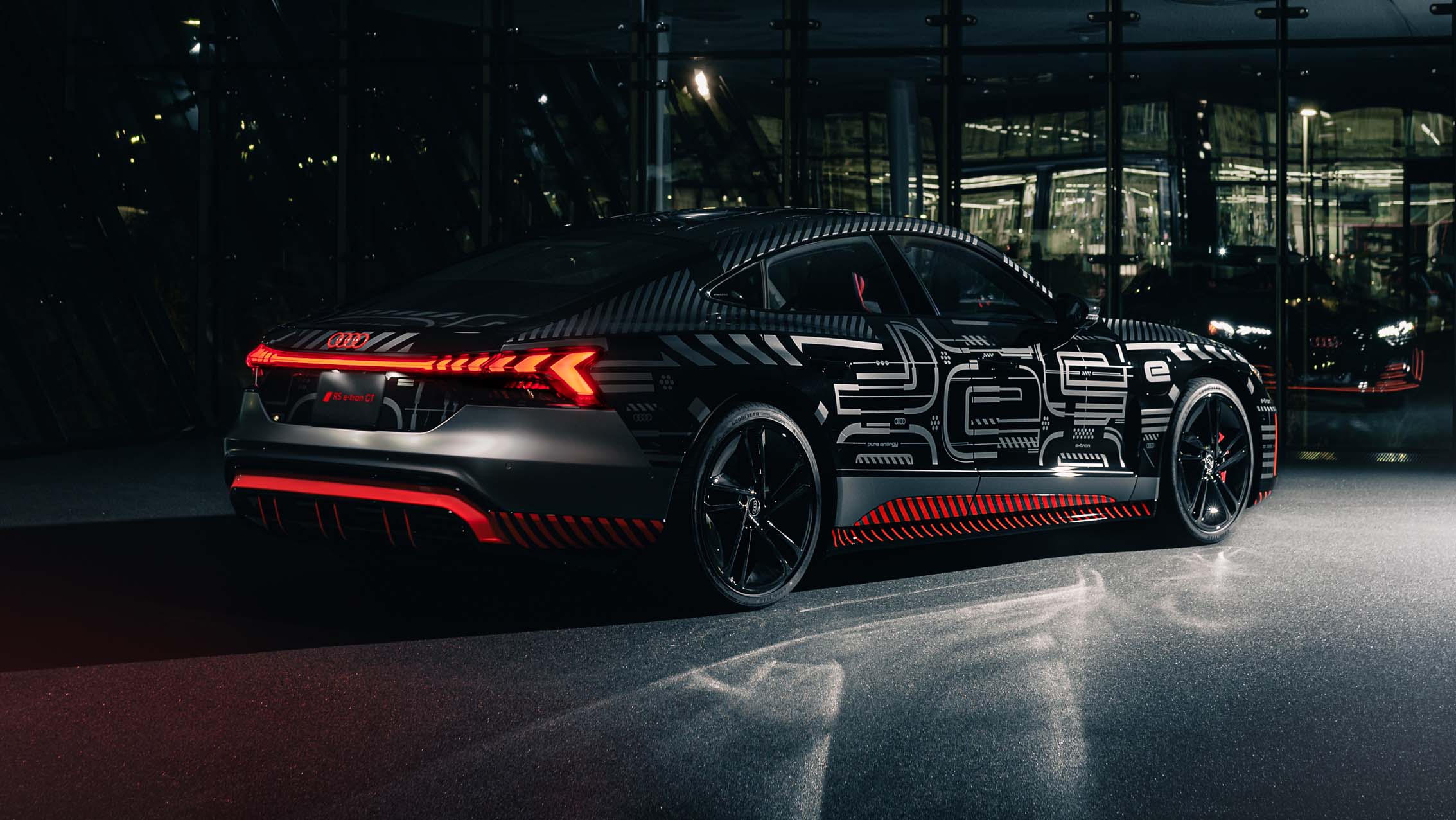 Pretend you’re an Audi test driver with this camo’d RS e-tron GT