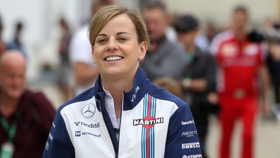 Candid shot of Susie Wolff in Williams apparel