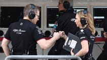 Bahrain GP Alfa Romeo pit wall