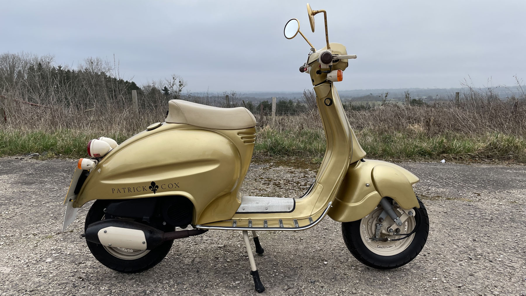 Golden scooter with celeb smarts going under the hammer