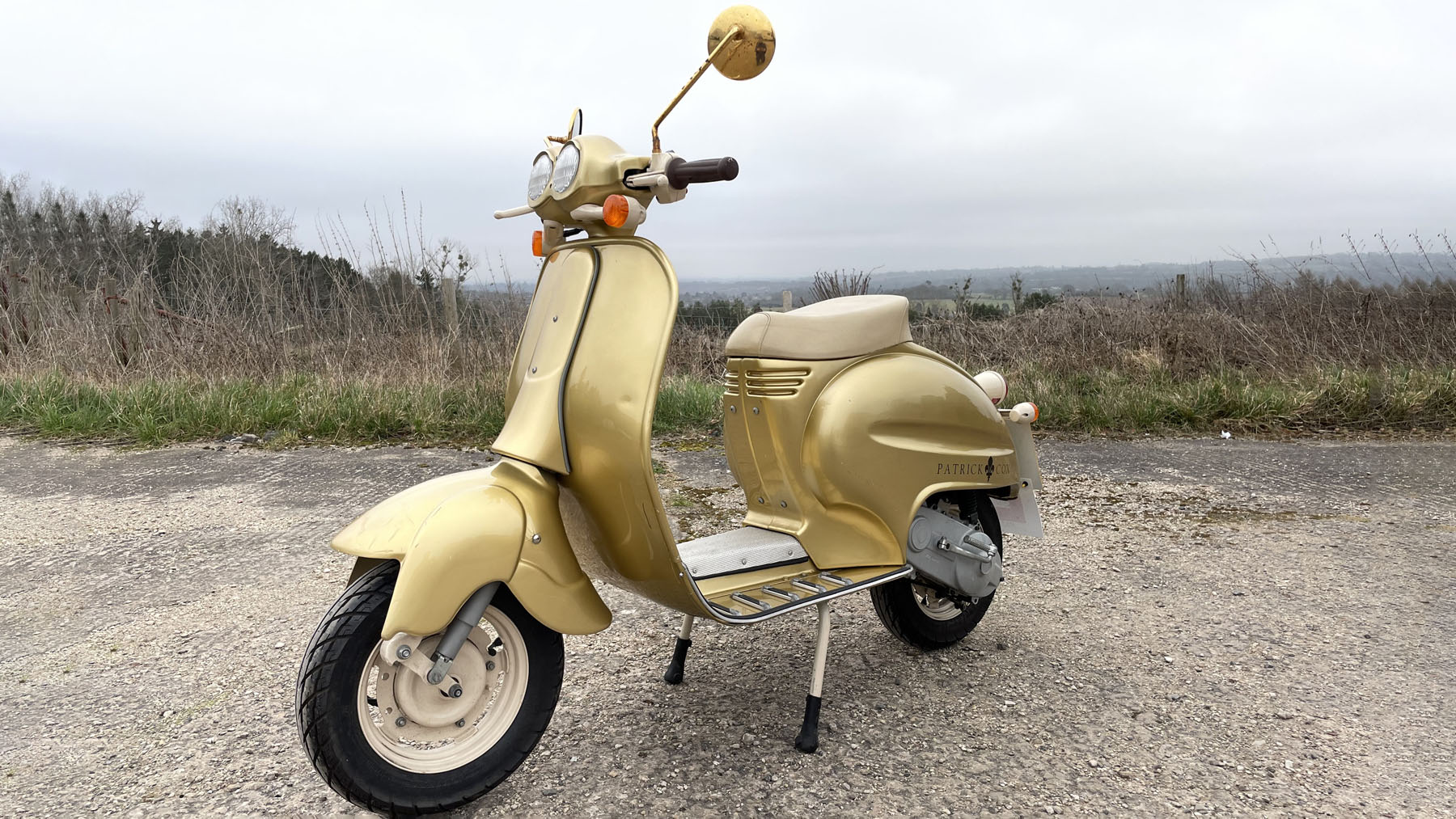 Golden scooter with celeb smarts going under the hammer