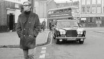 Michael Caine pictured with his Rolls-Royce Silver Shadow drop head coupe