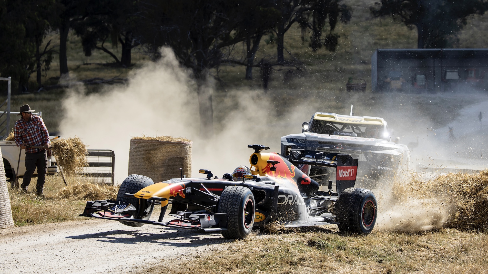 Daniel Ricciardo Red Bull F1 car vs Outback