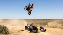 Daniel Ricciardo Red Bull F1 car vs Outback