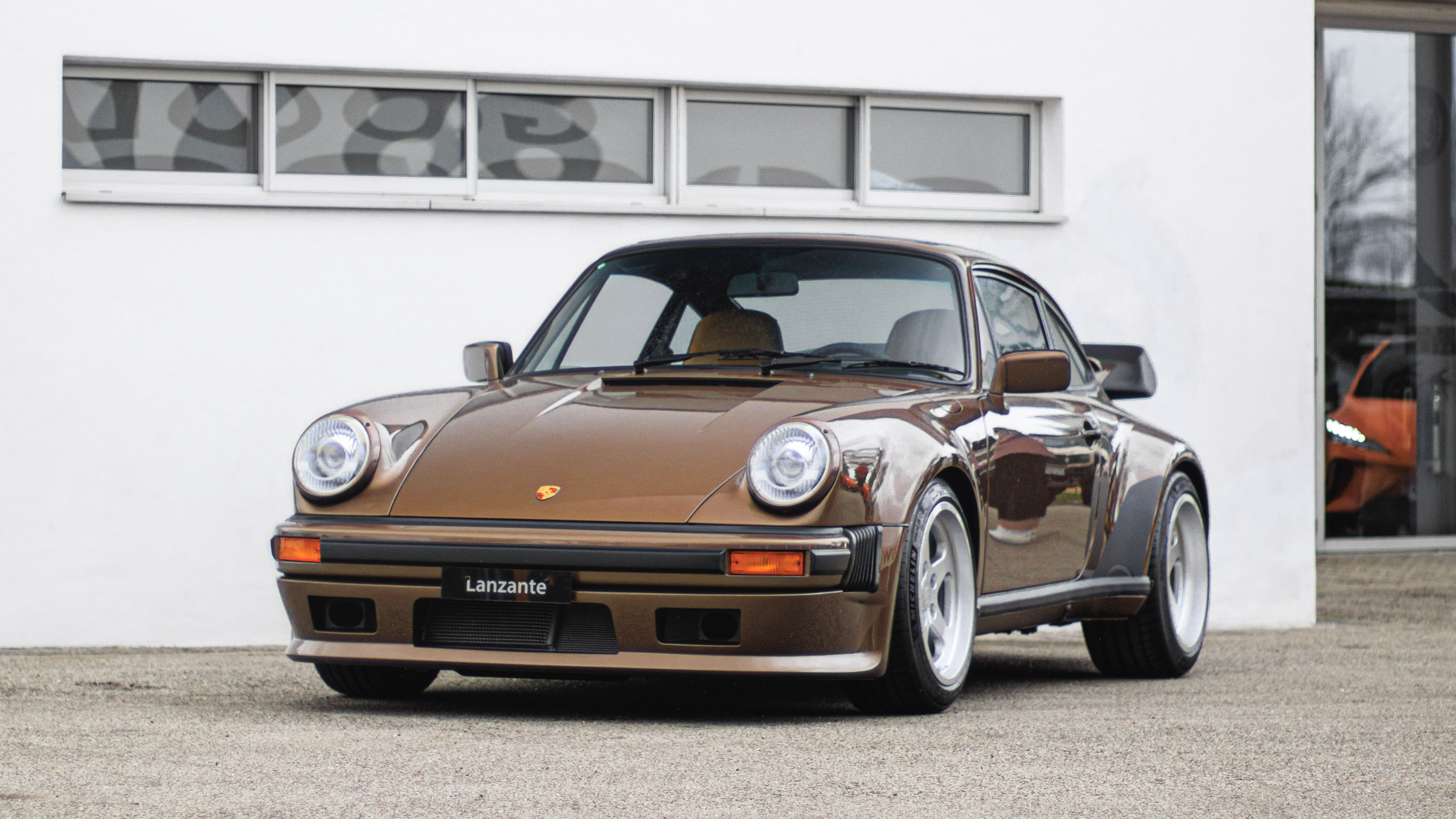 Lanzante 930 TAG Turbo sits parked at Goodwood media centre