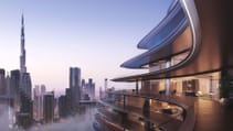 Bugatti Residences from balcony showing skyline