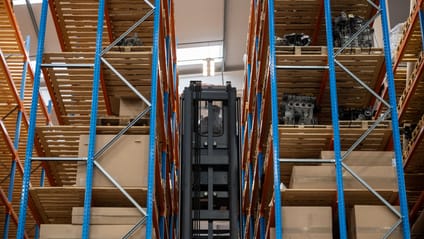 Boxes stacked in a warehouse ready to be shipped