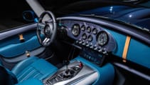 Interior cabin shot of AC Cobra GT Roadster