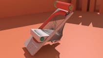 Digital render of Lingotto-inspired car seat