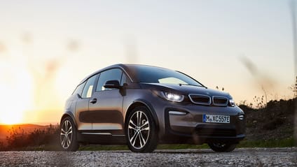 Static shot, low angle of BMW i3