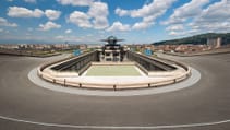 Lingotto rooftop track in Turin with wide angle lens