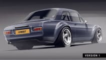 Rear of the digital render of MST Cars Mk1 Eco