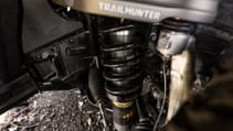 Close up of Trailhunter OME shocks