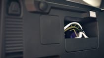 Hidden cubby of Ford E-Tourneo Courier