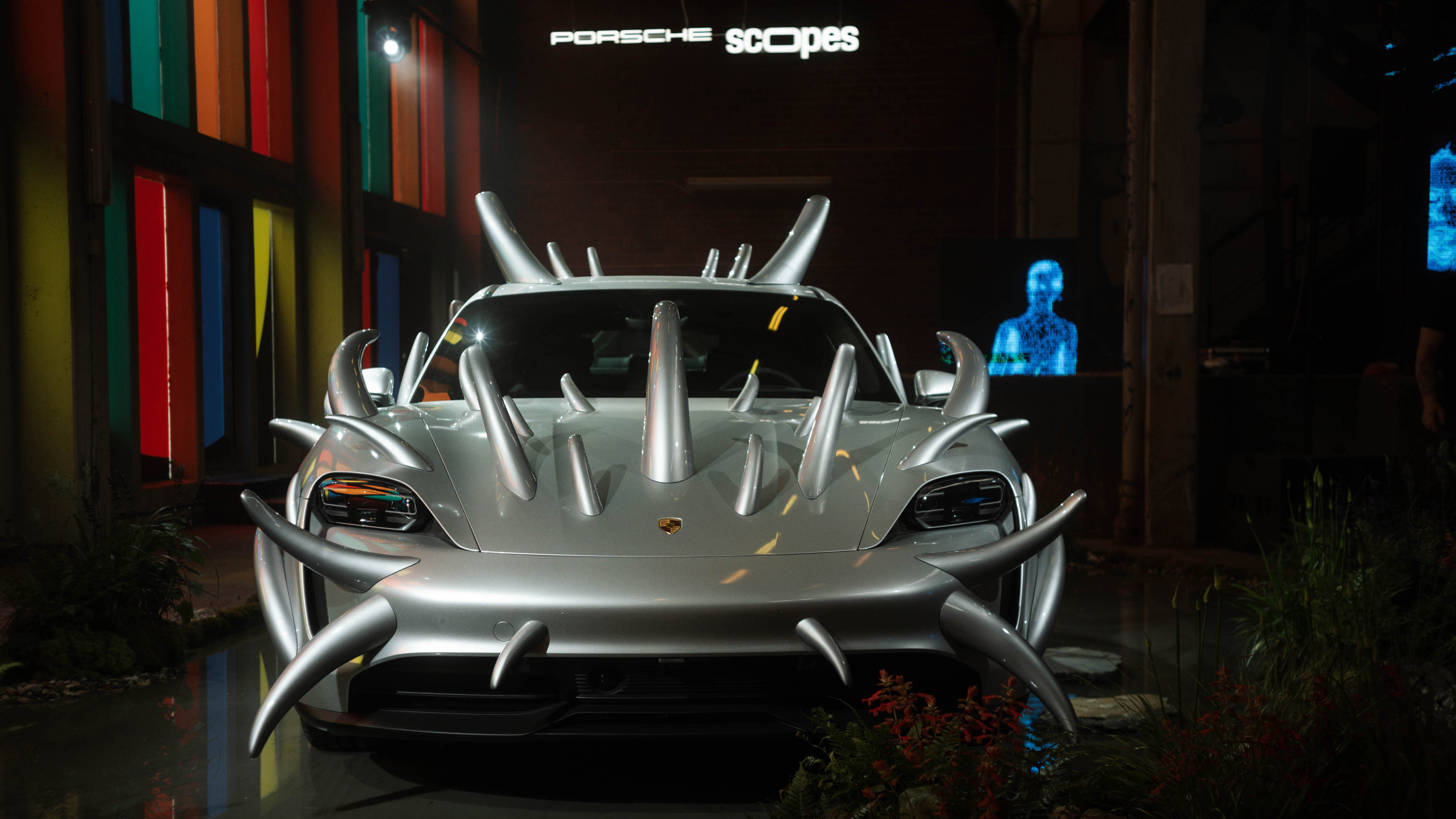 Porsche Taycan art car spikes Top Gear