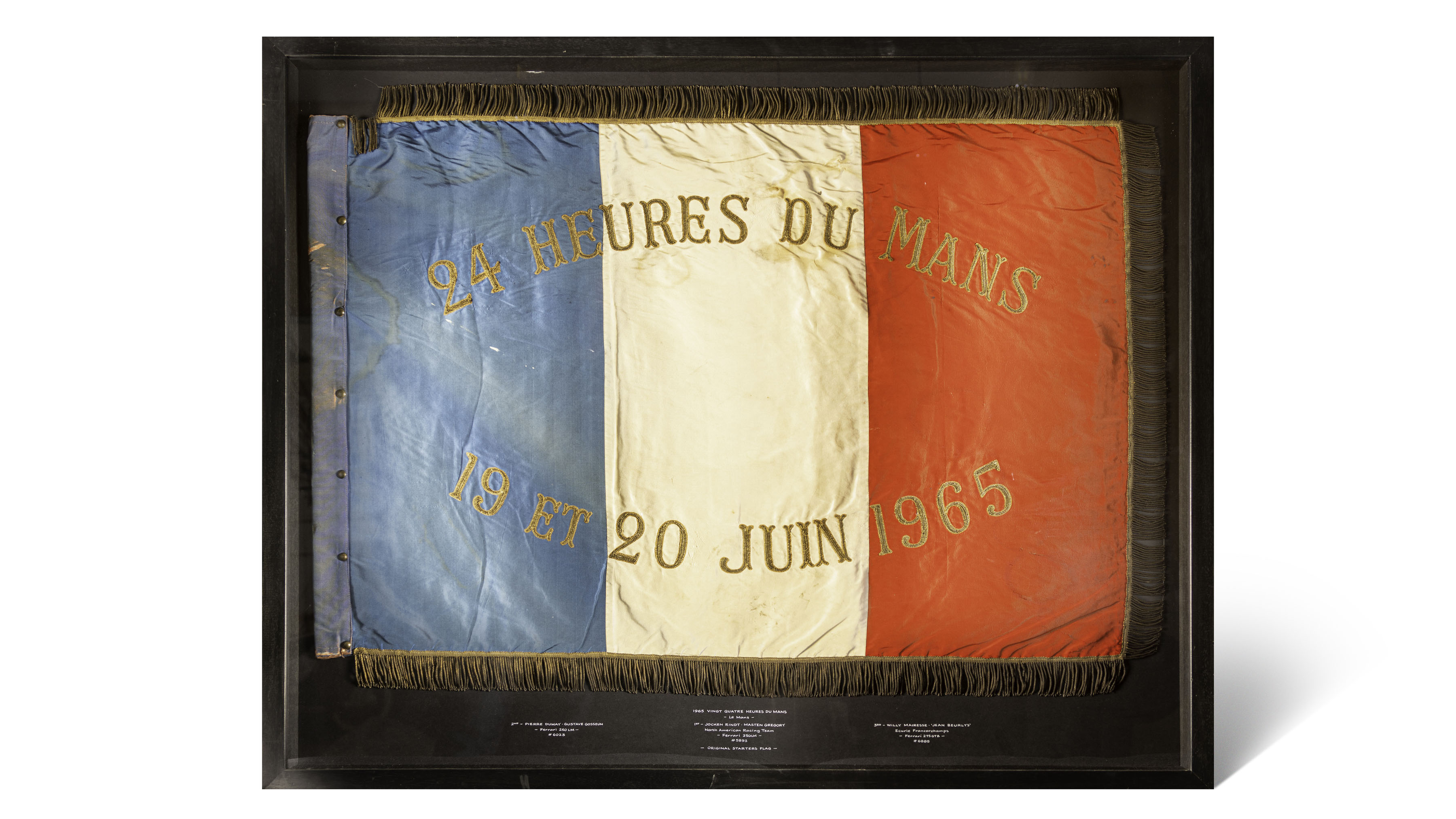 Le Mans 24hrs 1965 flag sold