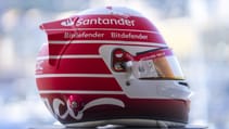 Charles Leclerc Monaco helmet profile