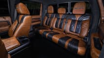 Close up shot of rear seats in Vilner-modded Ford Raptor