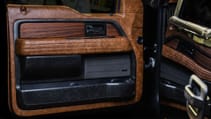 Close up shot of door card in Vilner-modded Ford Raptor