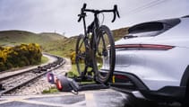 Porsche Taycan Cross Turismo tow bar for bikes review Top Gear 2023