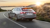 Mercedes E-Class estate rear three quarters dynamic