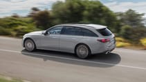 Mercedes E-Class estate side view dynamic