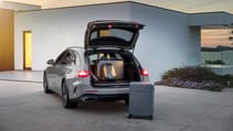 Mercedes E-Class estate parked rear detail