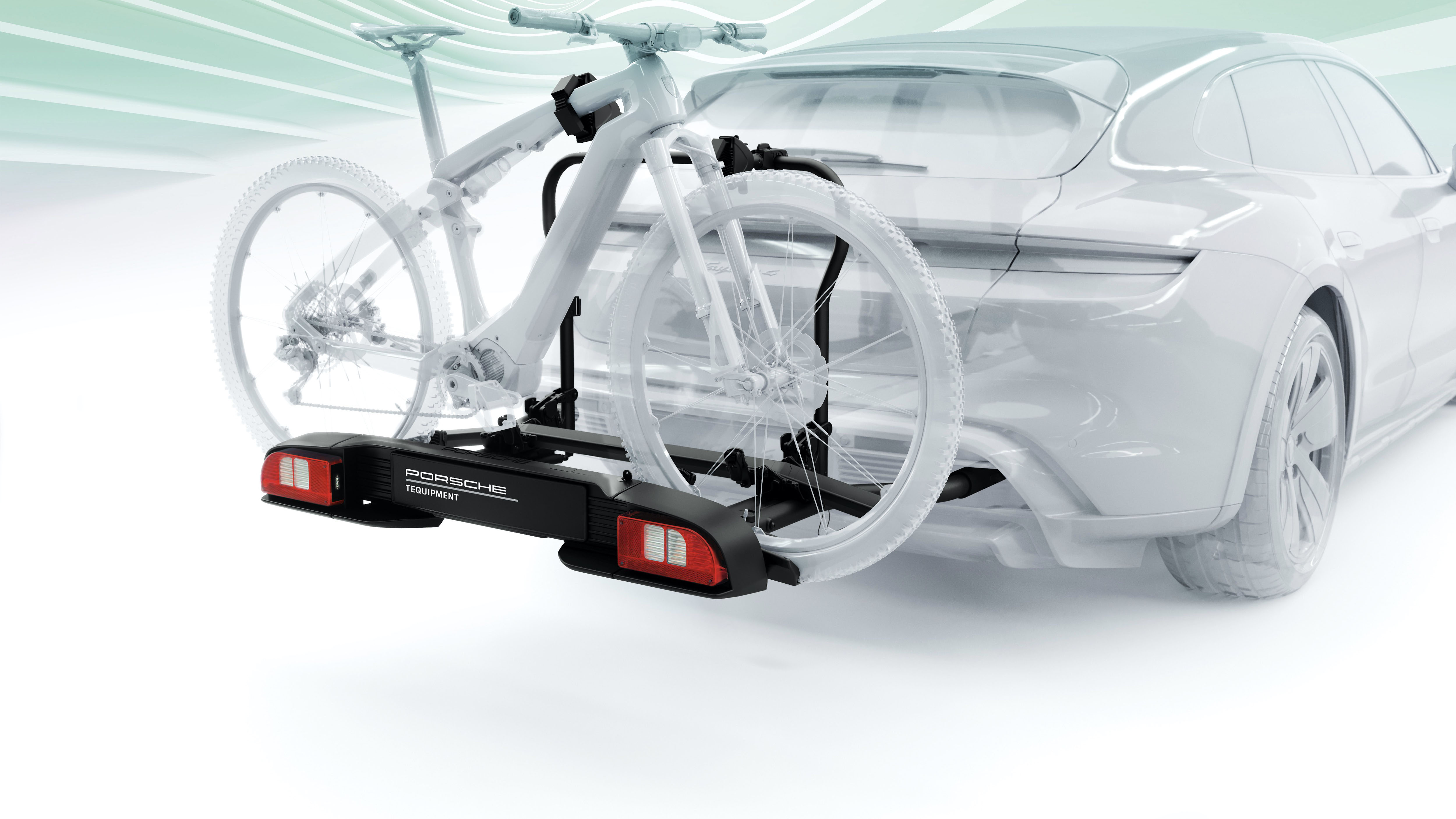 Porsche Taycan Cross Turismo tow bar for bikes review Top Gear 2023