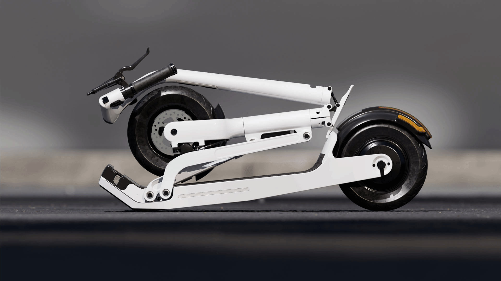 Lavoie Series 1 e-scooter folded position