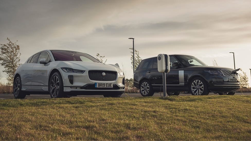 Jaguar and Range Rover electric models sit alongside each other