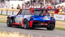 Flat out with Yvan Muller in the rocketship Renault 5 Turbo 3E electric hatch