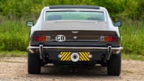 1973 Aston Martin V8 modded for James Bond movie - from rear, skis off