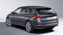 Rear studio shot of Skoda Scala