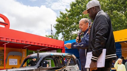 Ortis Deley in conversation at the 30th edition of the Goodwood Festival of Speed