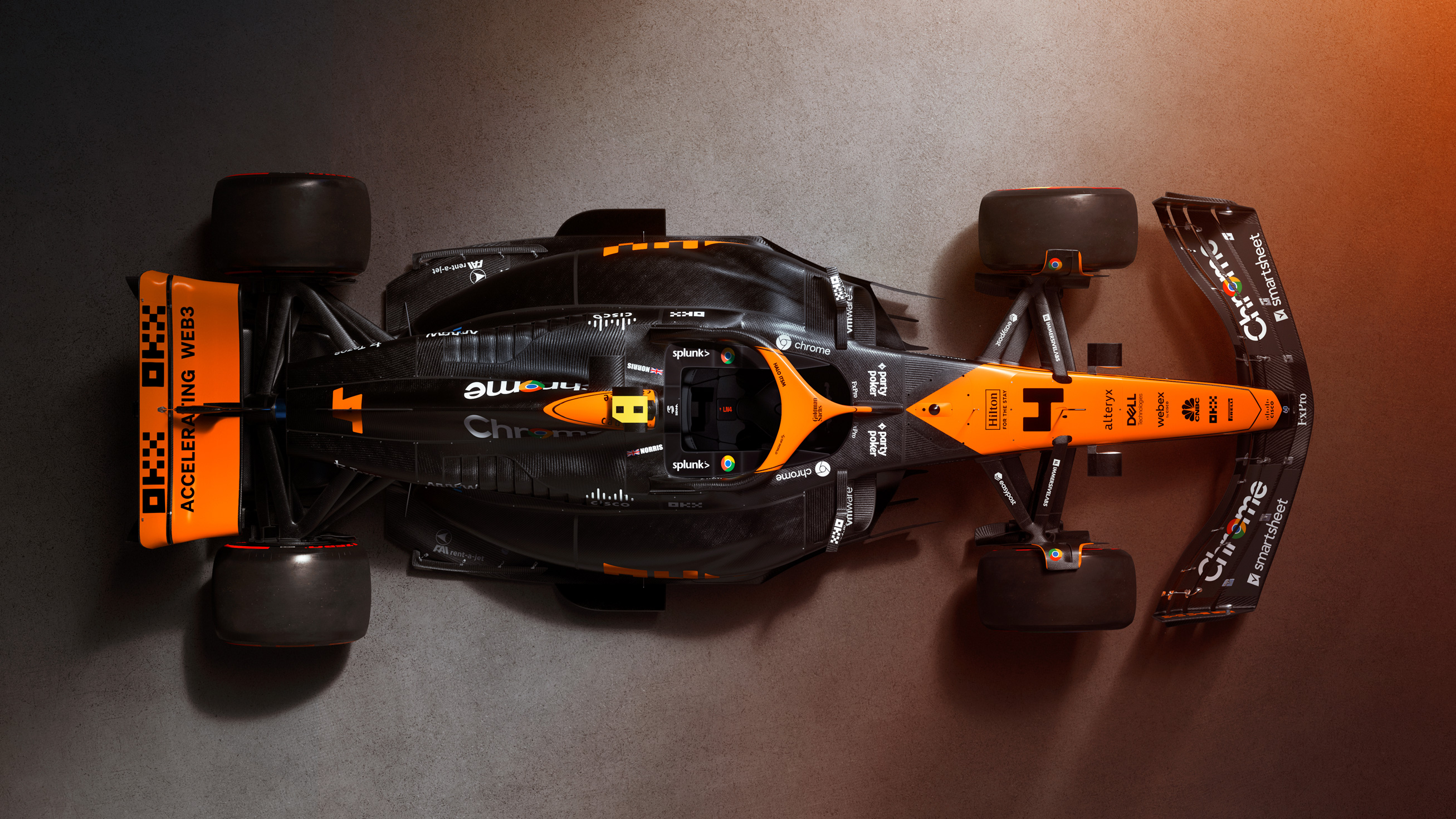 McLaren Stealth Mode’ livery overhead